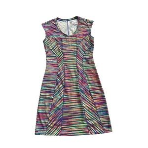 Title Nine Colorful Rainbow Espionage Athletic Active Outdoor Mini Dress Size S